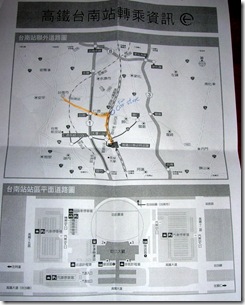 Tainan HSR map - Taiwan
