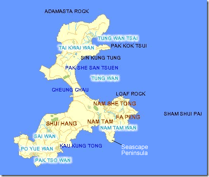 Hong Kong Cheung Chau Island map