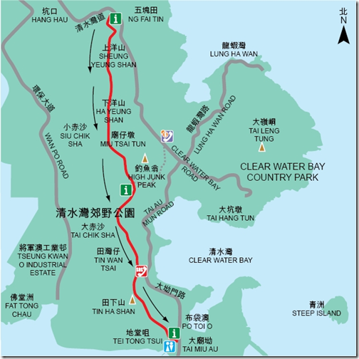 Trail Map - Hiking Clear Water Bay’s High Junk Peak