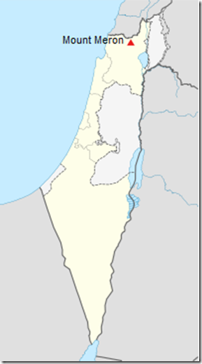 Israel map - mount meron