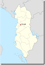 Kruja Albania - location map 